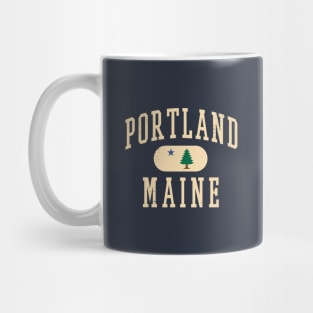 Portland Maine Vintage Varsity Badge Mug
